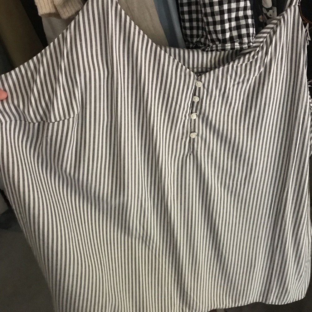 XXL Tall striped spaghetti string top NWT